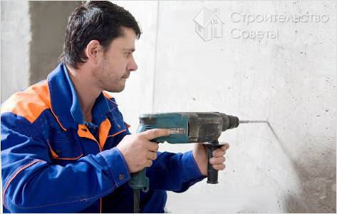 Как сверлить бетонную стену - технология сверления отверстия в бетонной стене