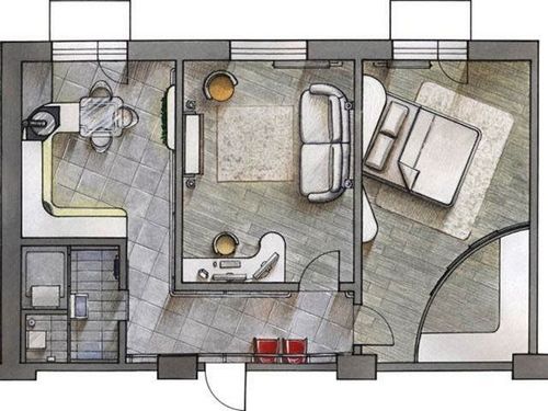 Дизайн перепланировка хрущевки 2 комнаты