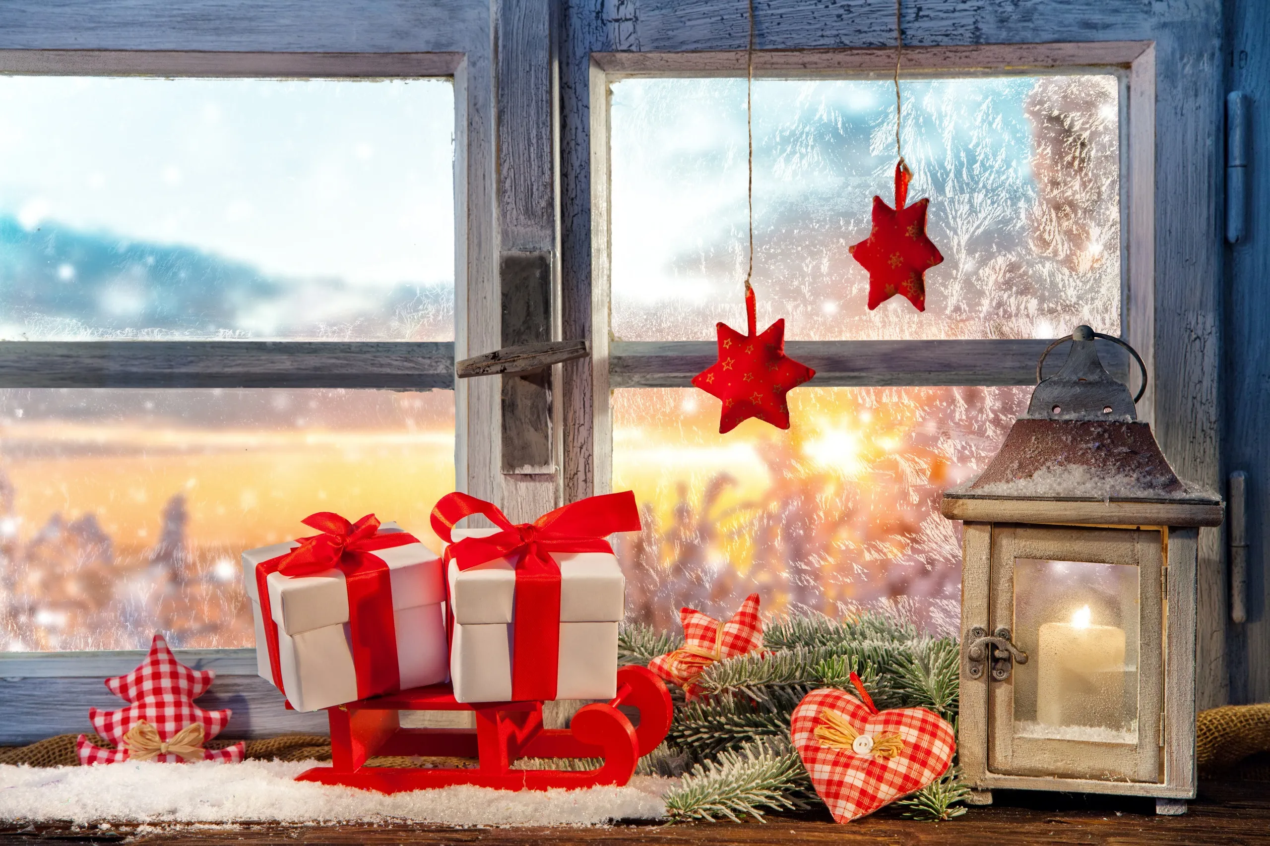 как украсить окно на рождество и новый год 2019-2020