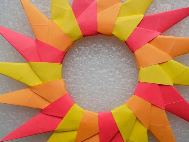 Модули оригами для солнца