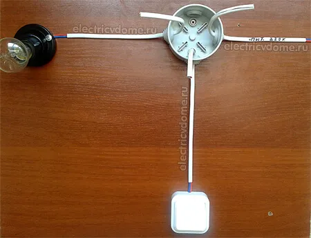 Схема подключения выключателя, розеток и ламп