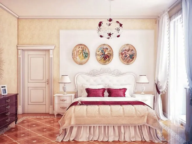 Классические варианты декоративных картин для спальни