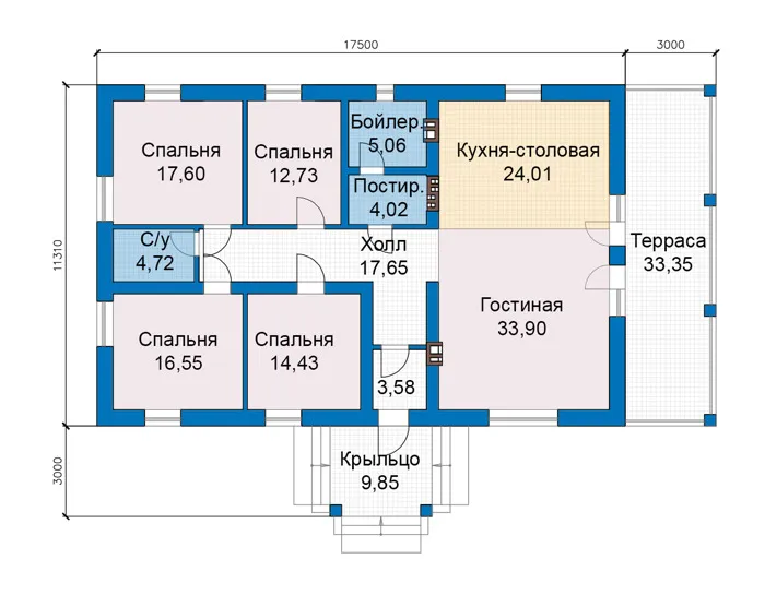 Современные проекты одноэтажных домов и коттеджей